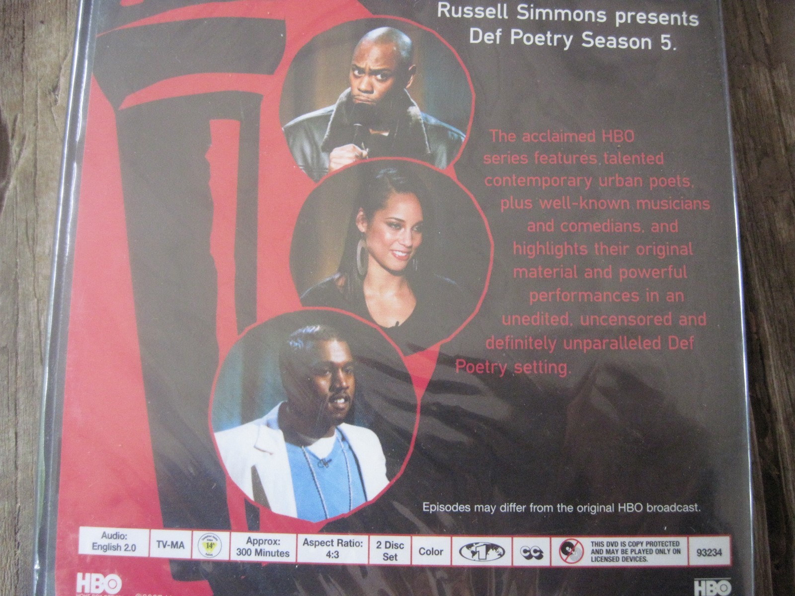 Russell Simmons Def Poetry Season 5 (2 DVD set) approx. 300min..Lots of guest..