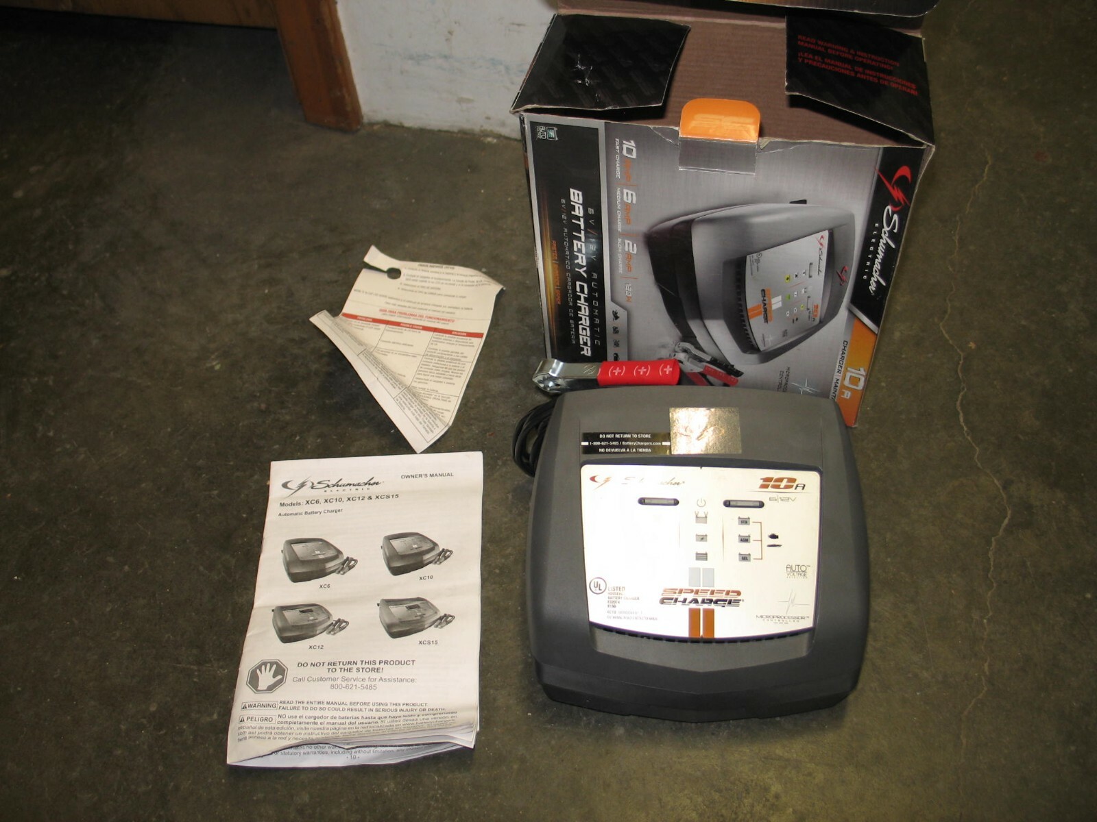 Schumacher Xc10 Battery Charger 6v/12v 10a Amp Trickle, Medium Or Speed