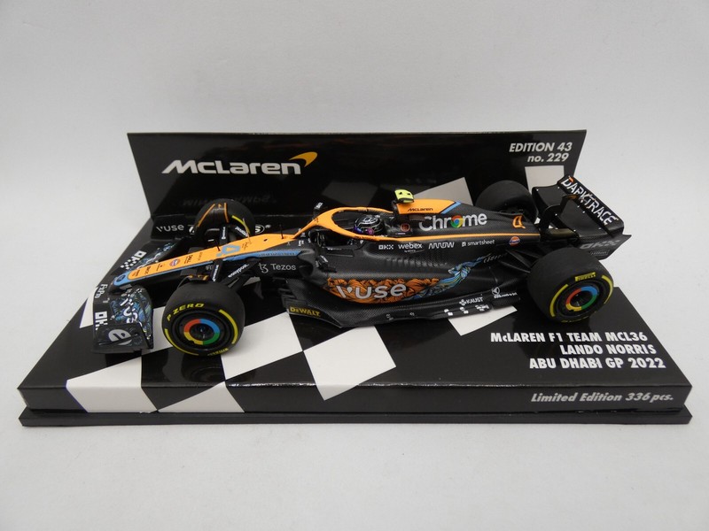 Mclaren F1 Team Mcl36 Lando Norris #4 Abu Dhabi Gp 2022 Minichamps 1/43