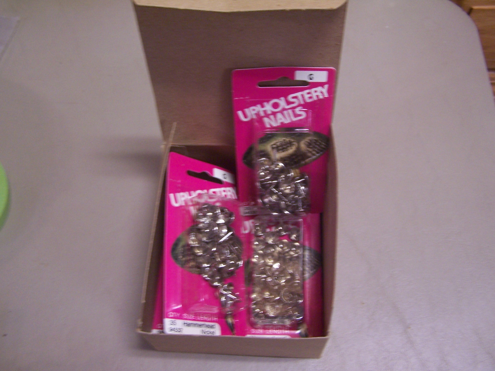 ELCO NICKEL Hammered Upholstery Nails Tacks Lot of 6 packs 35 in each package