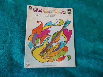 VINTAGE MUSIC BOOK ~ 1000 GUITAR CHORDS PLUS WORDS & MUSIC ~ 1967 ~ RARE USA