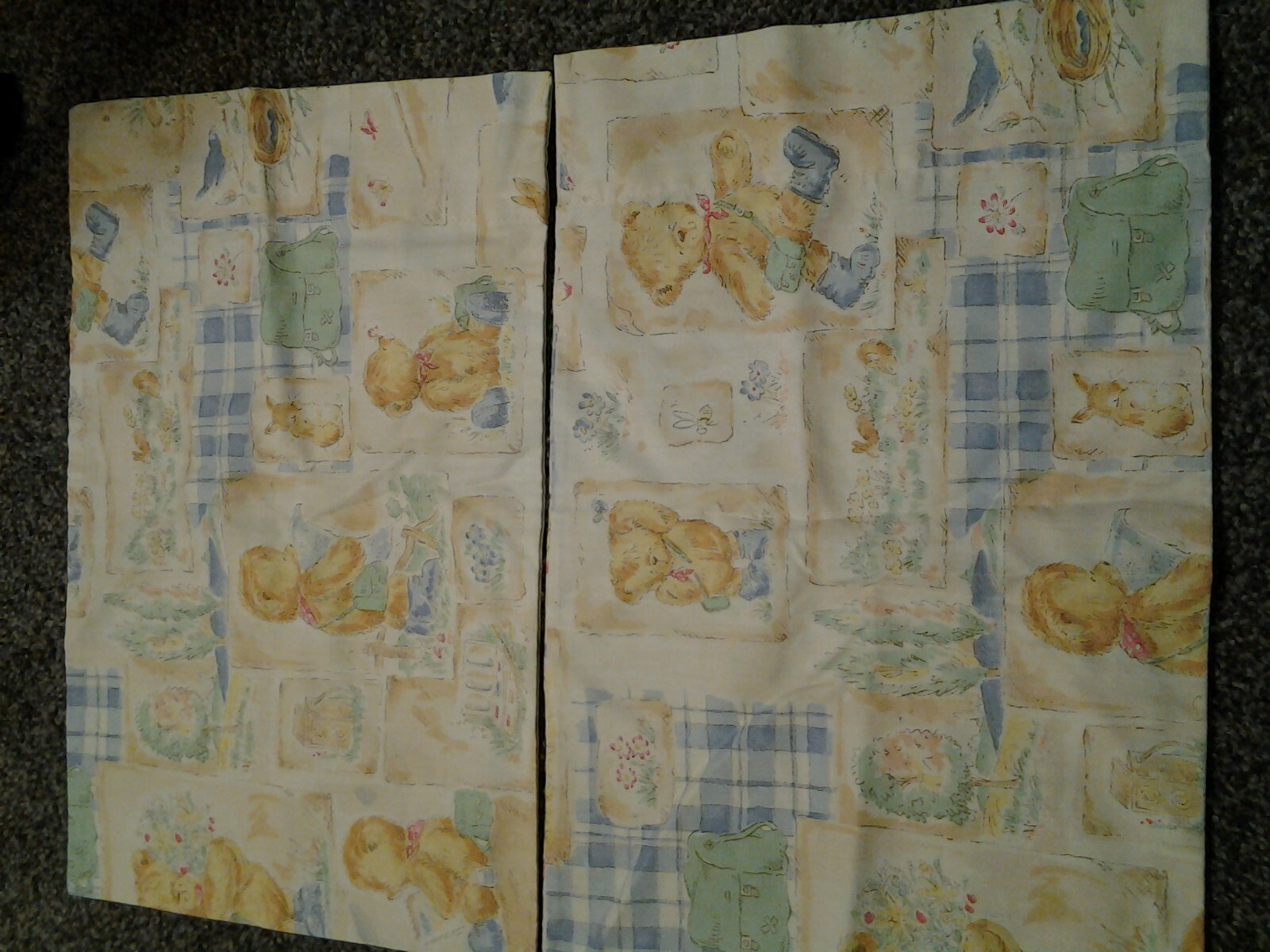 Vtg TEDDY BEAR DOLL PILLOWCASES approx 10 X 15