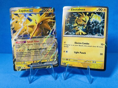 Pokemon Scarlet & Violet Promo Set Zapdos EX 049 and Electabuzz Holo