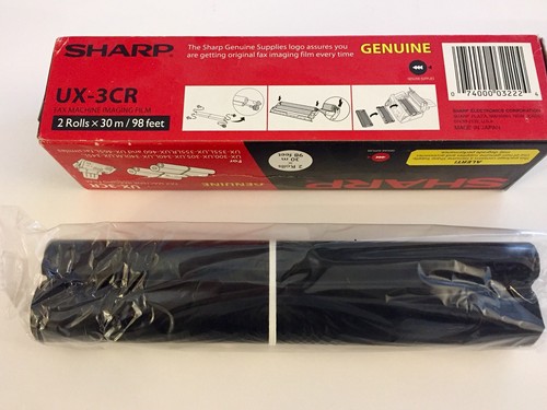 Sharp Genuine Fax Machine Imaging Film UX-3CR New In Package 2 Rolls