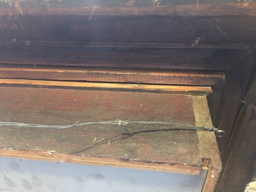 Antique Large Victorian Ornate Wood Gesso Frame Shadowbox Mirror Display Shelf