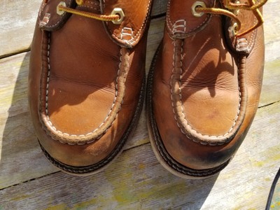 VTG UNBRANDED Mens Brown Soft Toe Vibram Sole Work Shoes Size 13 Wide USA Grunge
