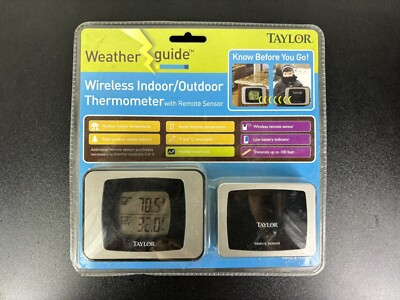 TAYLOR Wireless Thermometer Indoor / Outdoor with Remote Sensor - NEW SEALED
