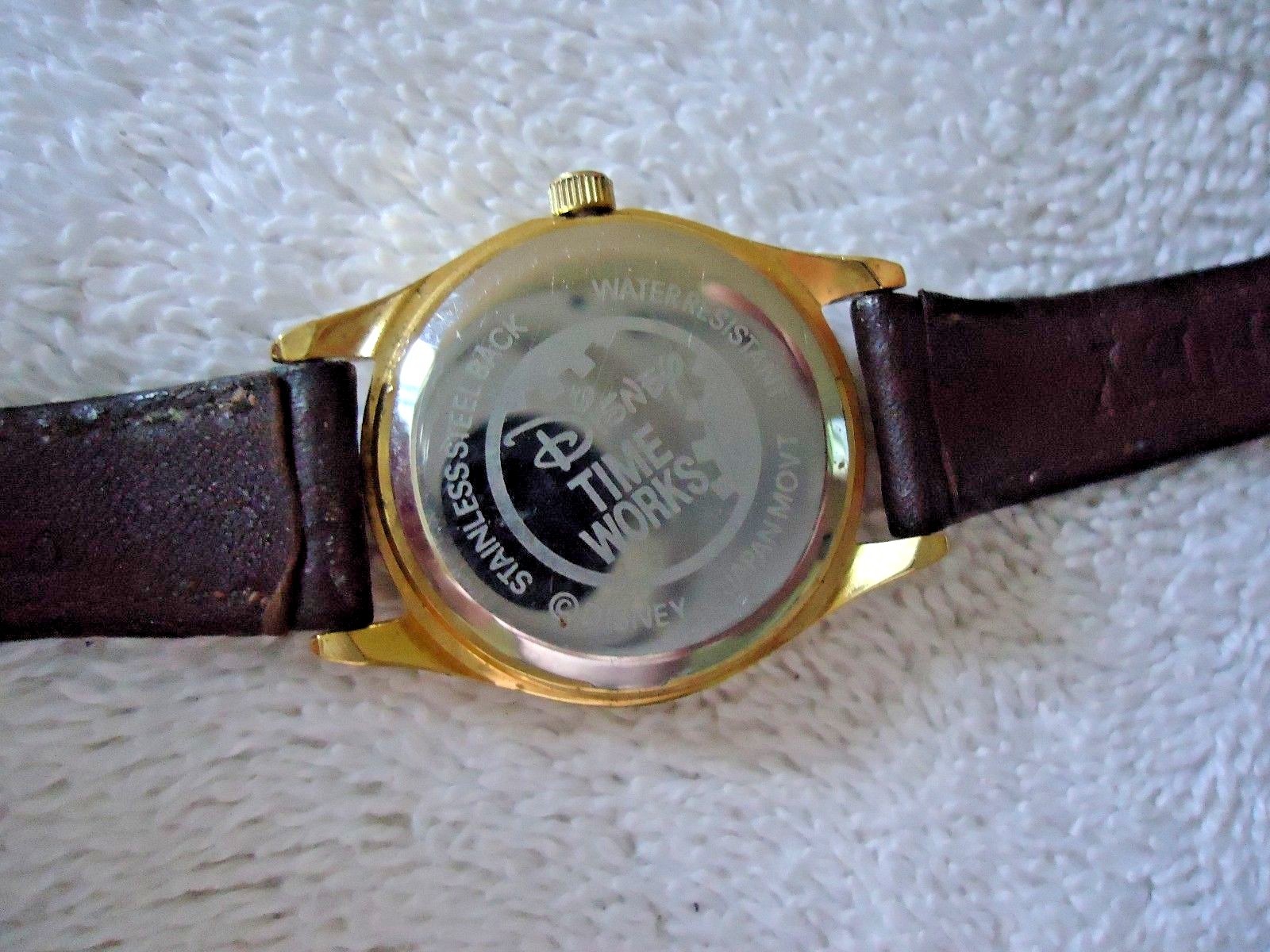 Vintage Disney Quartz Disney Time Works Womens Mickey Mouse Wristwatch