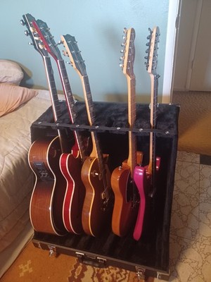 Stagg GDC-6 Gitarrenständer-Koffer – Für 6 E-Gitarren Oder 3 Akustikgitarren, Universal