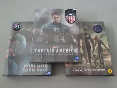 Captain America Trilogy Lenticular Fullslip Steelbook KIMCHI DVD WeET Collection