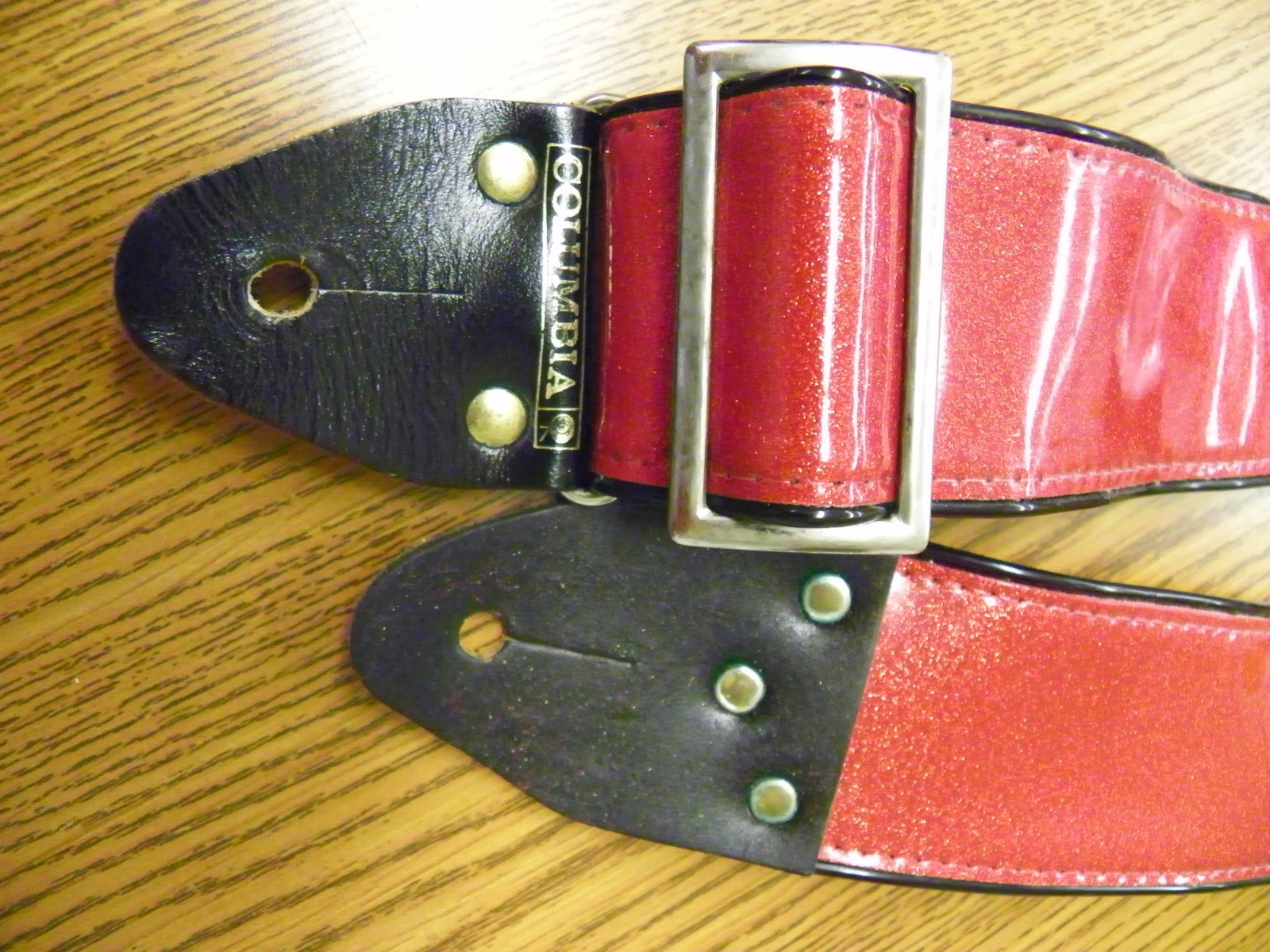 1960's*COLUMBIA RECORDS*GUITAR-BASS STRAP*RED SPARKLE*EXCELLENT CONDITION*51
