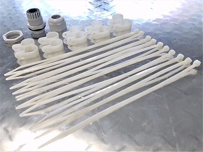 1/0 - 2/0 Gauge 3/4'' Clips Power or Ground Wire Grommet 0 AWG 1/0 8'''Zip Tie Kit