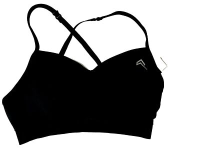 NWT ONER ACTIVE LARGE EFFORTLESS STRAPPY BRALETTE BLACK RACERBACK 