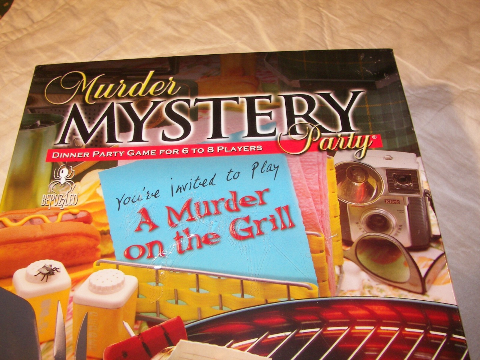 Murder Mystery Party A MURDER ON THE GRILL Dinner Party Game NEW BEPUZZLED