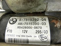 BMW X3 E83 03-06 3,0 170KW Anlasser Starter BMW X3 E83 03-06 12.11.2004 7515392-04 7515390-03 MS428000-0670 gebraucht Vorschau 4