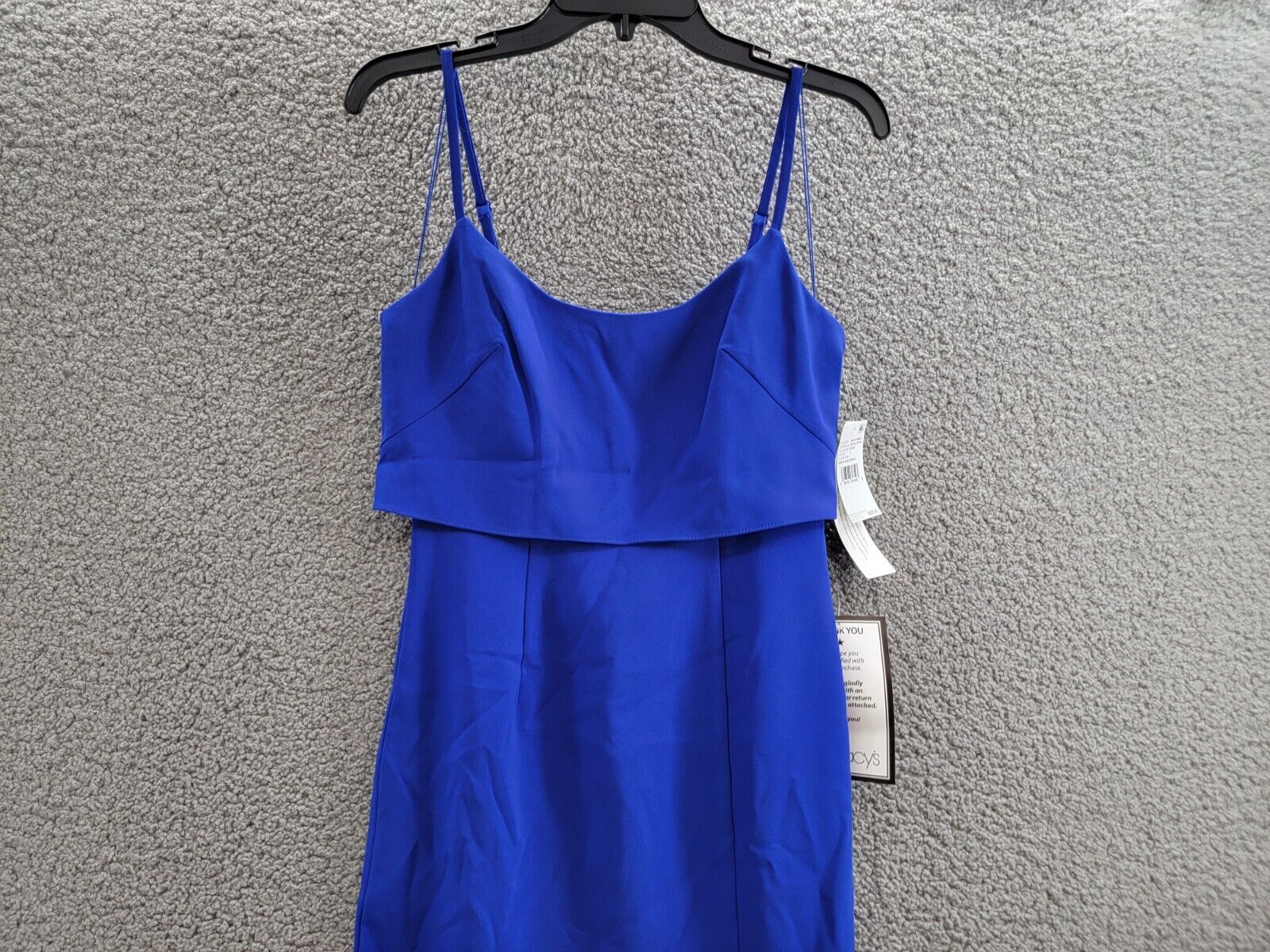 Aidan by Adrianna Papell Fringed-Hem Midi Sheath Dress Women's 2 Royal Sapphire~ - Picture 3 of 17