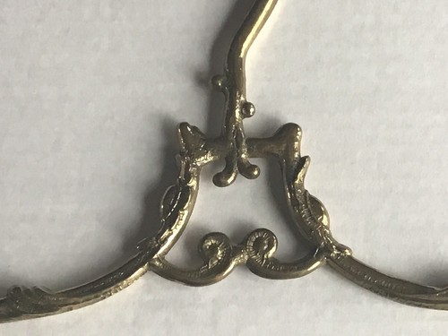 Vintage Brass Hanger Filigree Wedding Dress/Display Clothes Hanger