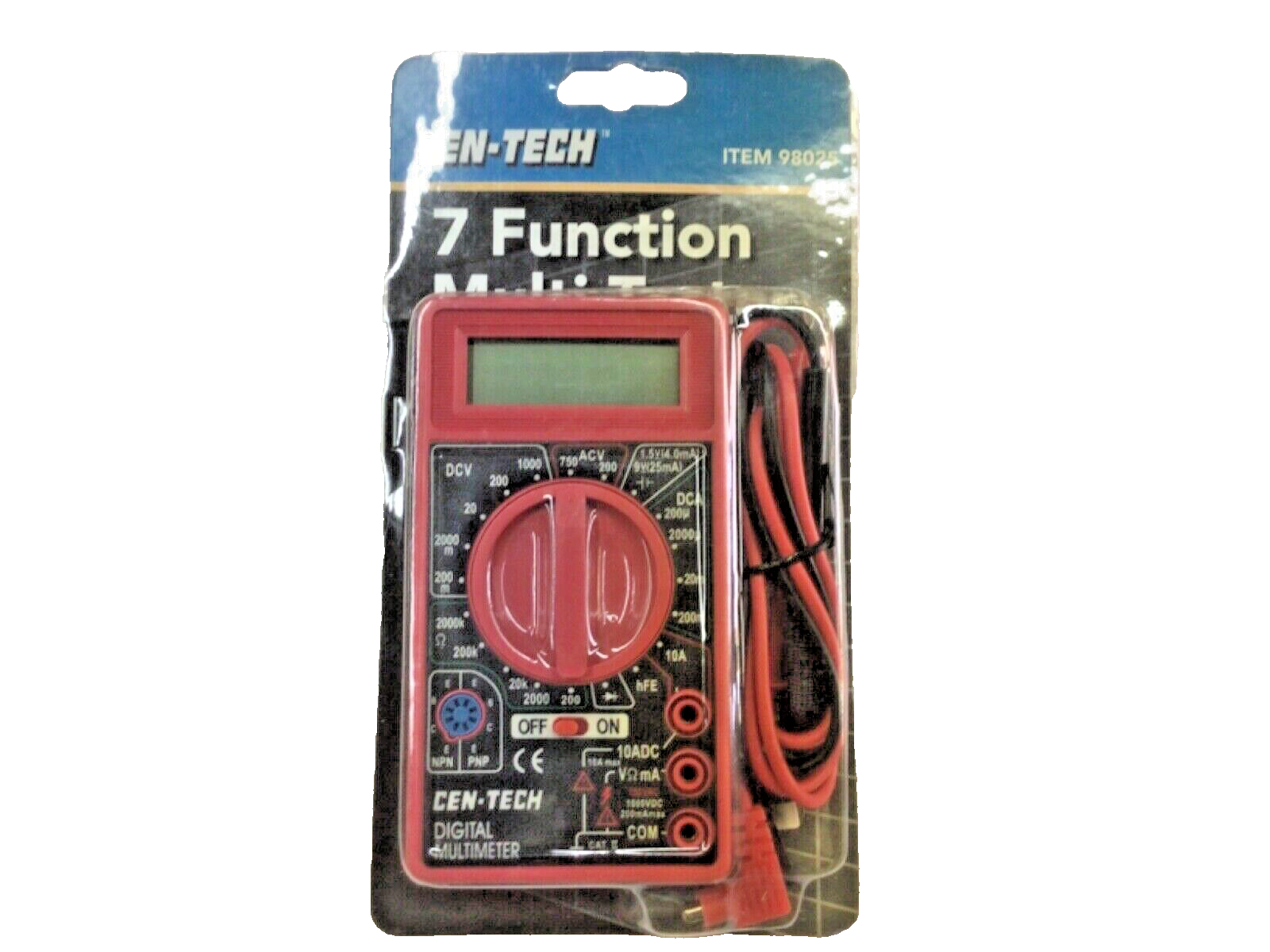 Harbor Freight Cen Tech 7 Function Digital Multimeter #98025