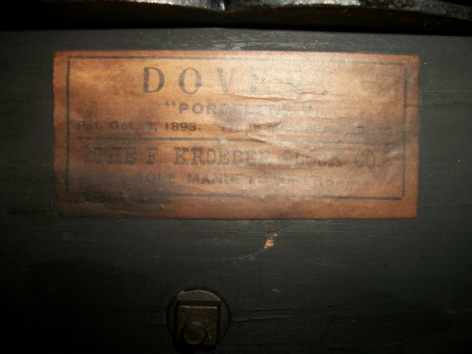 Vtg. Cast Iron  F.KROEBER  