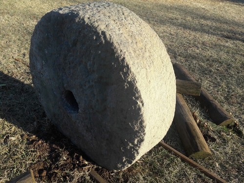 Antique38x12Millstone Grinding Grist Mill Stone Garden Landscaping Fountain Base