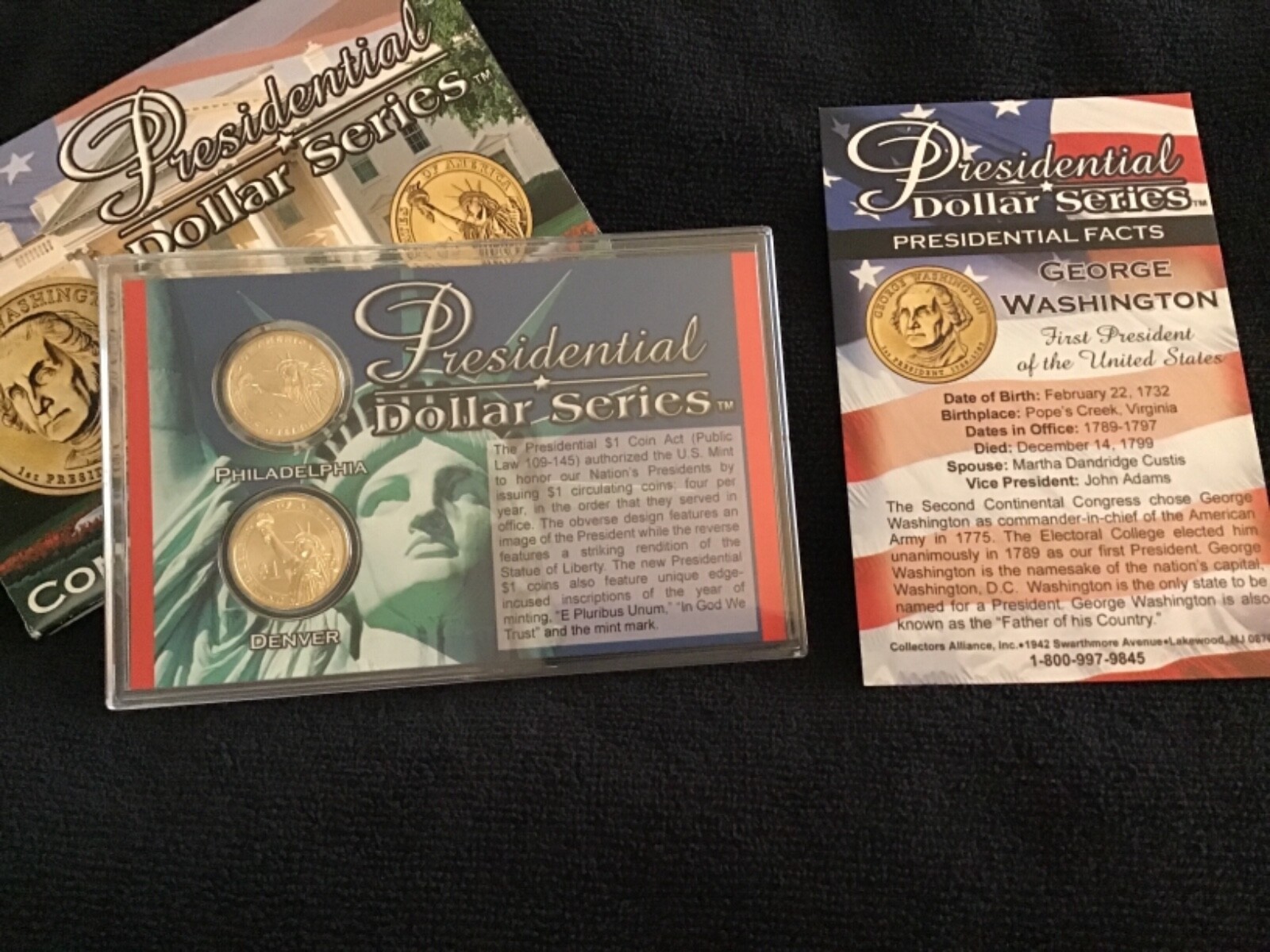 2007-P&D GEORGE WASHINGTON COMMEMORATIVE PRESIDENTIAL DOLLAR SET