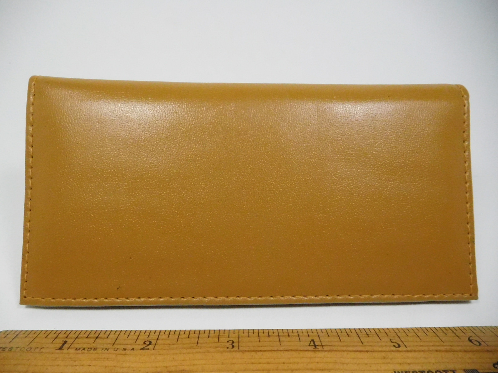 Marshal Tan Man-Made Leather Checkbook Cover-1 Card Slot,-Factory Second156PU-TN