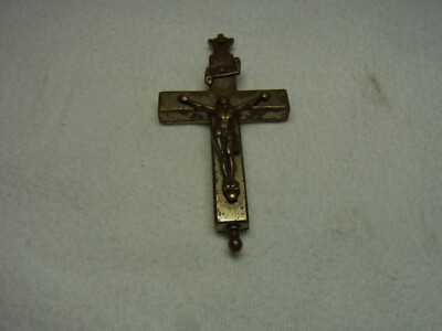 Relic Cross Saint Petrus Paulus Caecilis Wood from Tree Caecilis Antique #BA