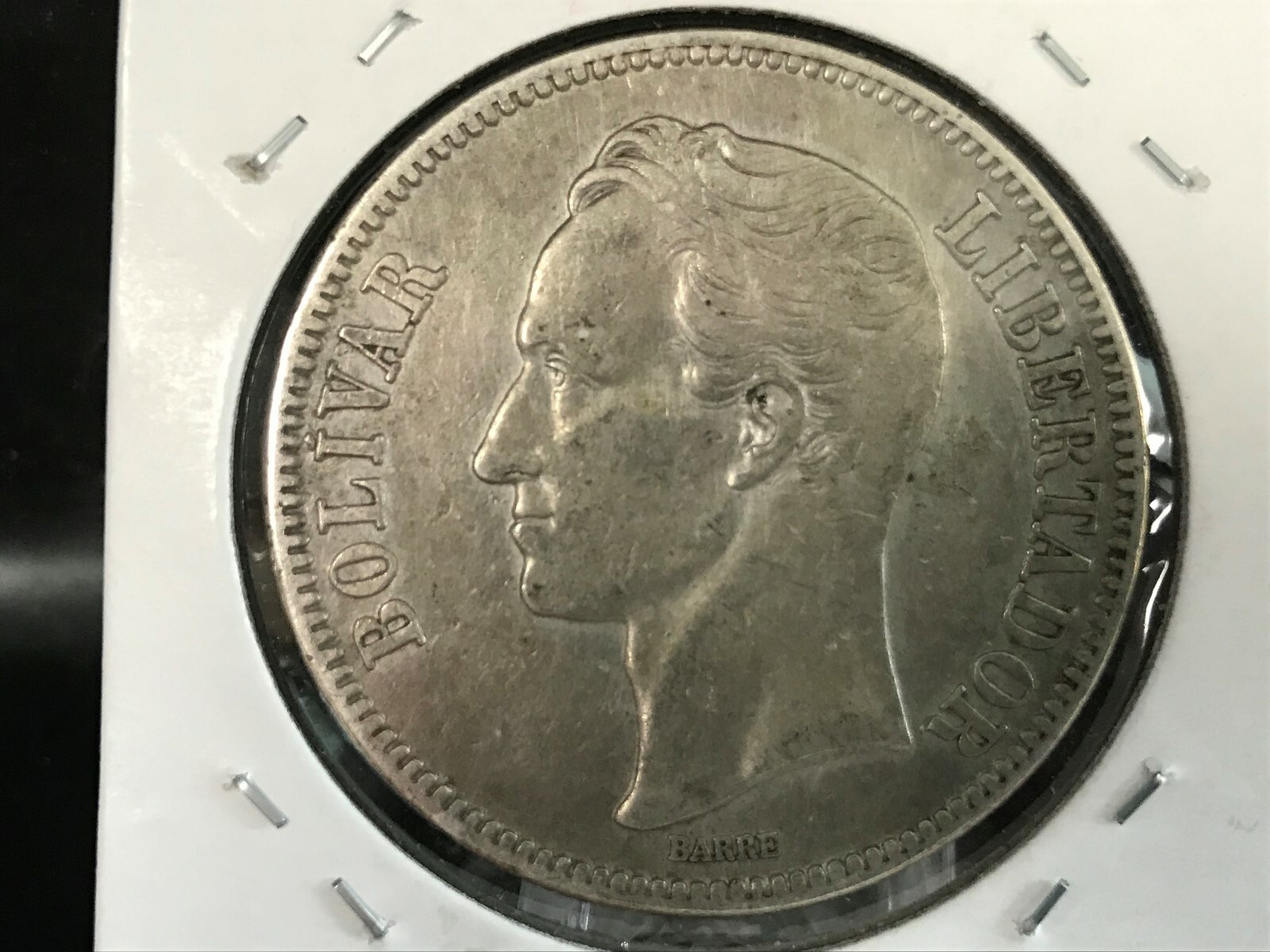 1936 Venezuela 5 Bolivare 25 Grams VF