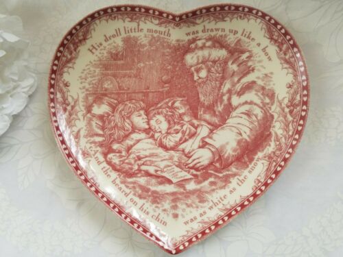Johnson Brothers Heart Shaped Twas the Night Before Christmas Dish Plate