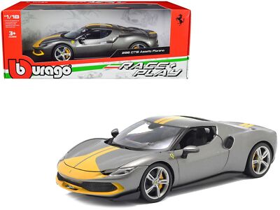 Ferrari 296 GTB Assetto Fiorano Gray Metallic with Yellow