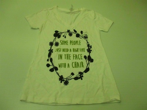 new IDEAL T Women's Size S Classic Cotton Loose Fit Light White T-shirt #TB457