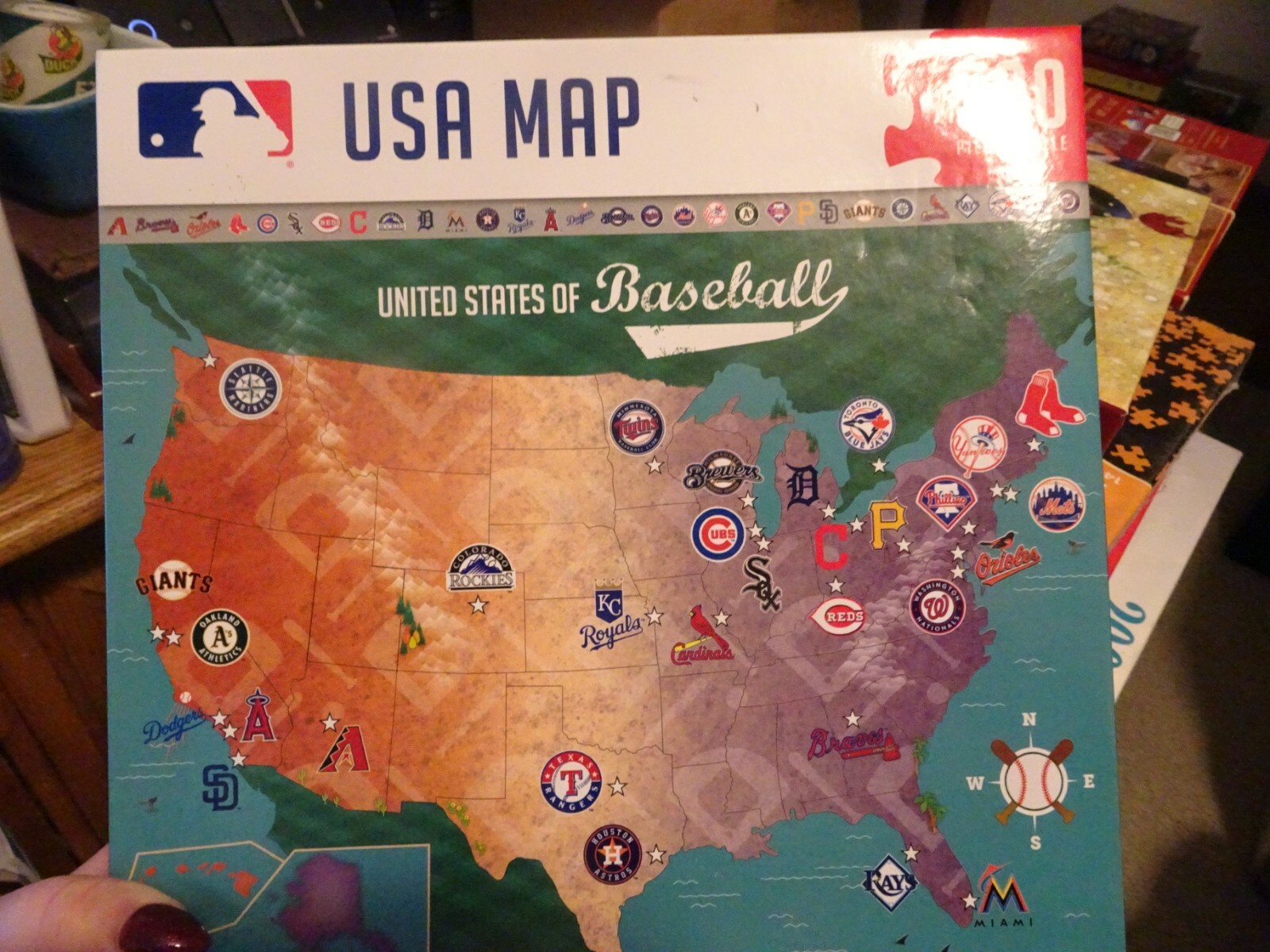 MasterPieces 500 Pc United States of Baseball Jigsaw Puzzle