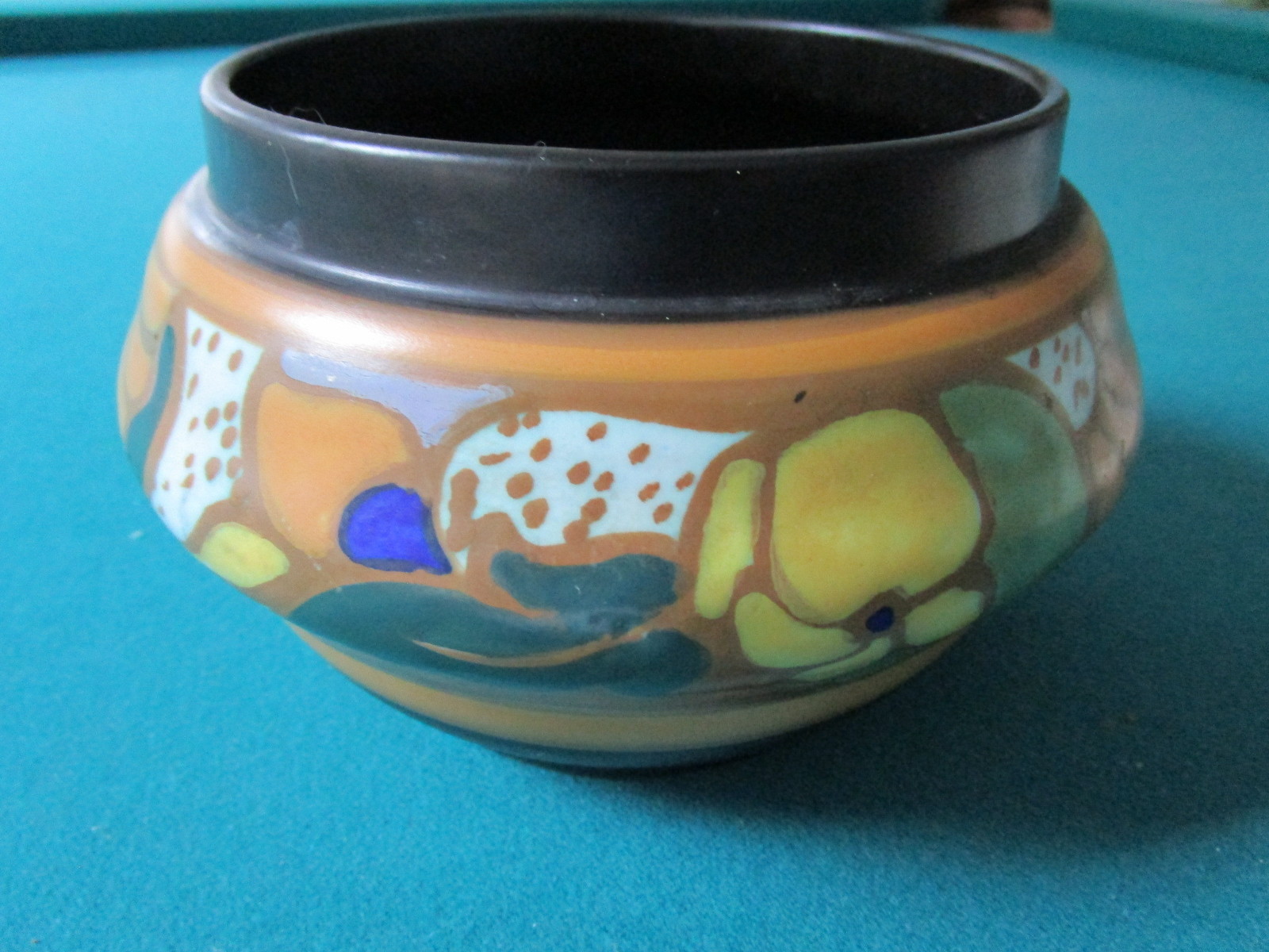 Pair of vintage small ceramic jardinieres