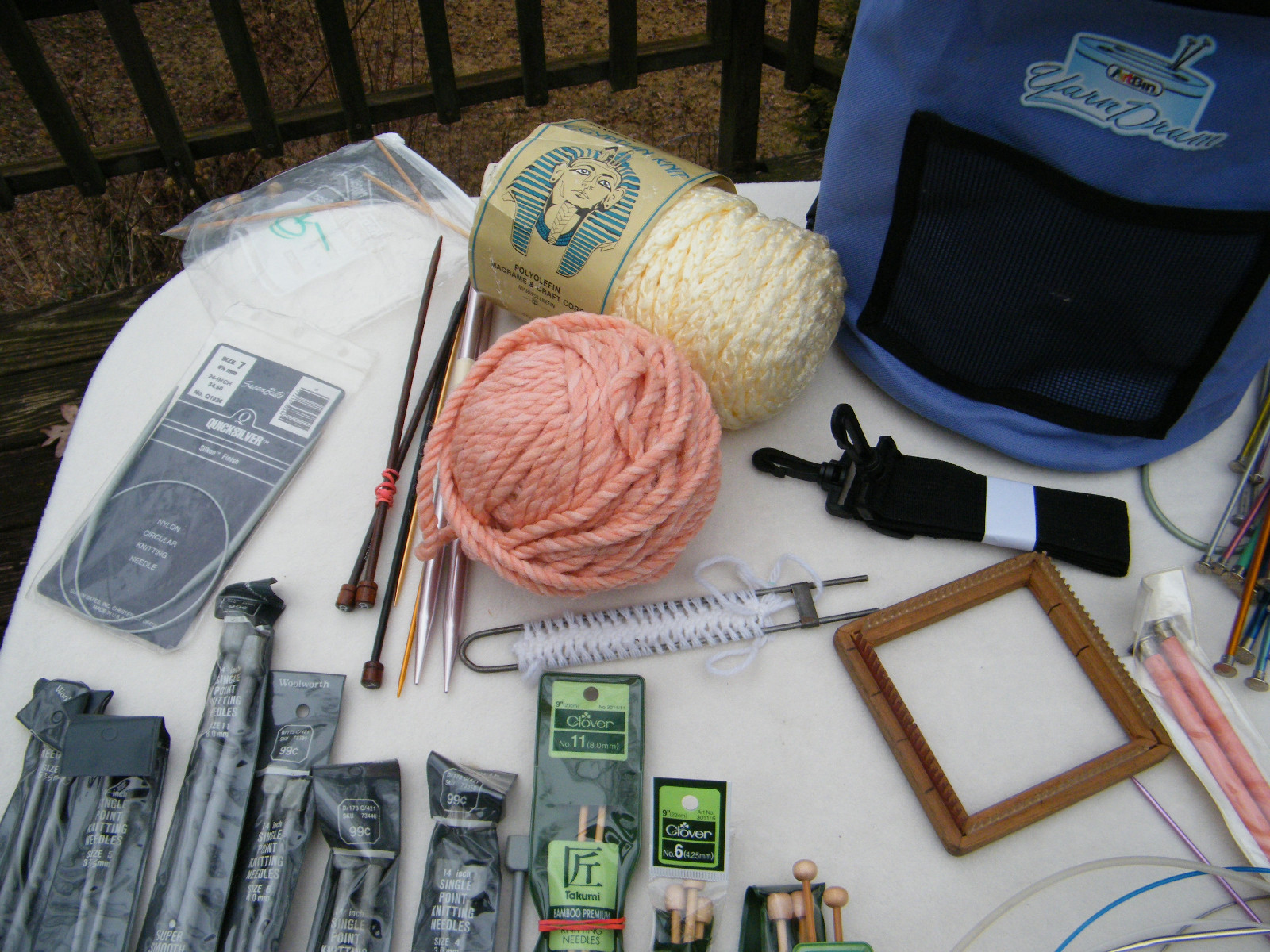 150+ Knitting Needles Boye, Hero, Bates, Dexter's + Art Bin Yarn Drum & Yarn