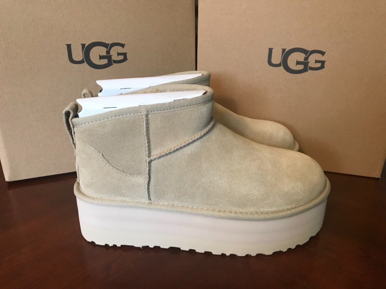 UGG Women Classic Ultra Mini Platform Boots Mustard Seed UGG Women Classic Ultra Mini Platform Boots Mustard Seed