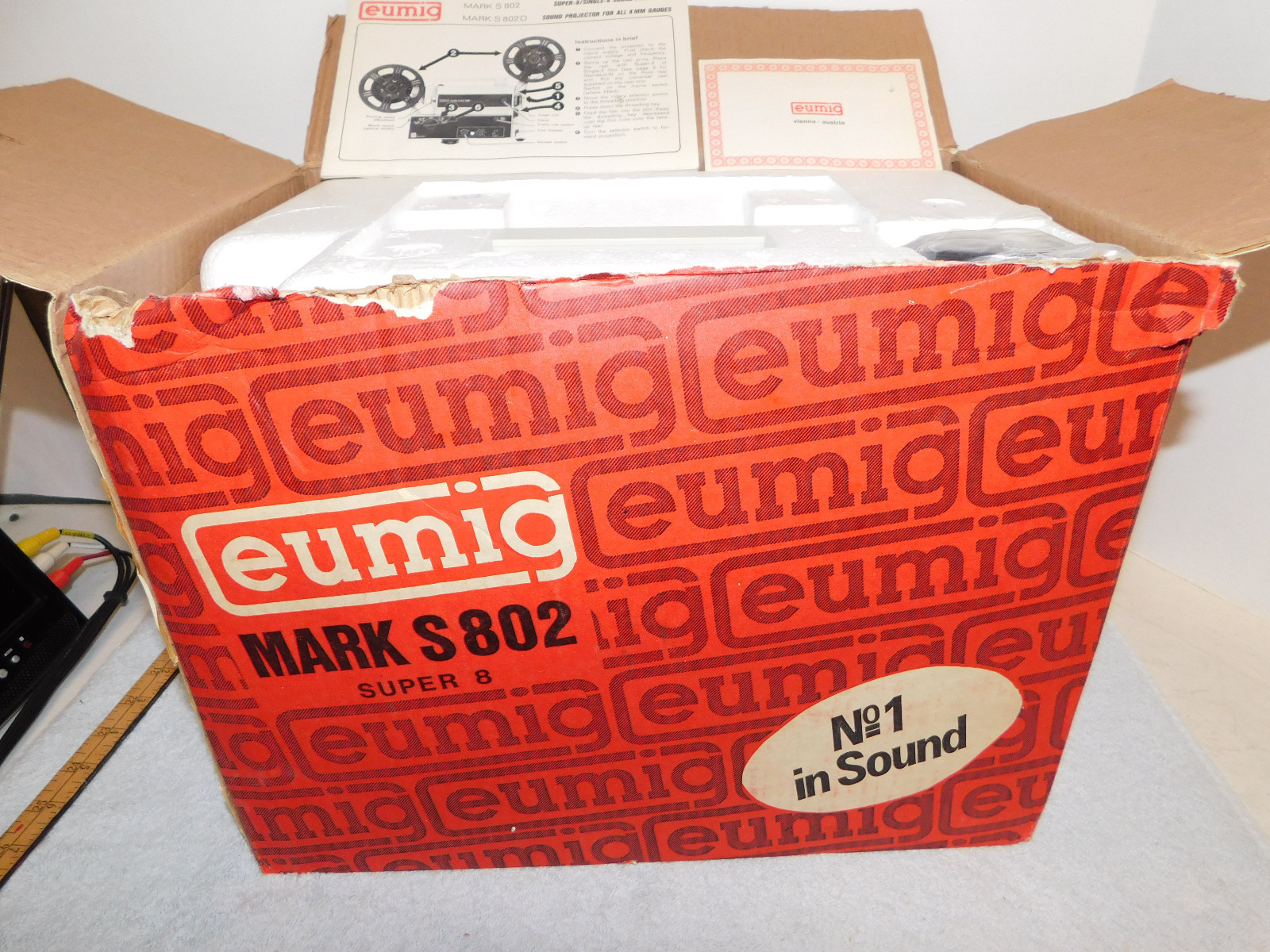 Eumig Mark S 802  Single 8/Super 8 MM Sound Movie Projector