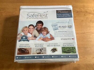 SafeRest Premium Box Spring Encasement Sz TWIN XL Hypoallergenic Dorm Essential