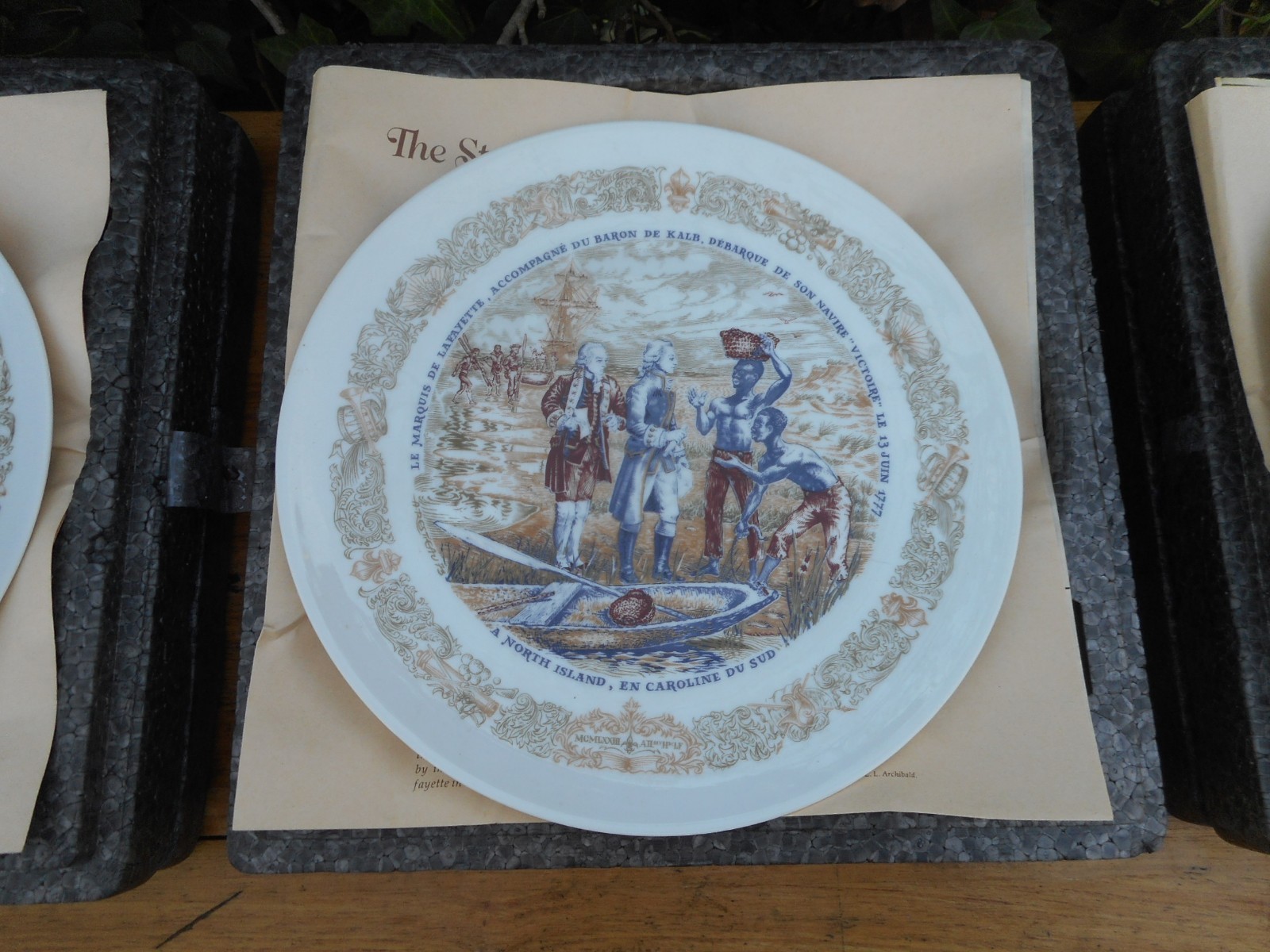 Complete Set 7 Lafayette Legacy Collection Plates D'Arceau Limoges w/ COA