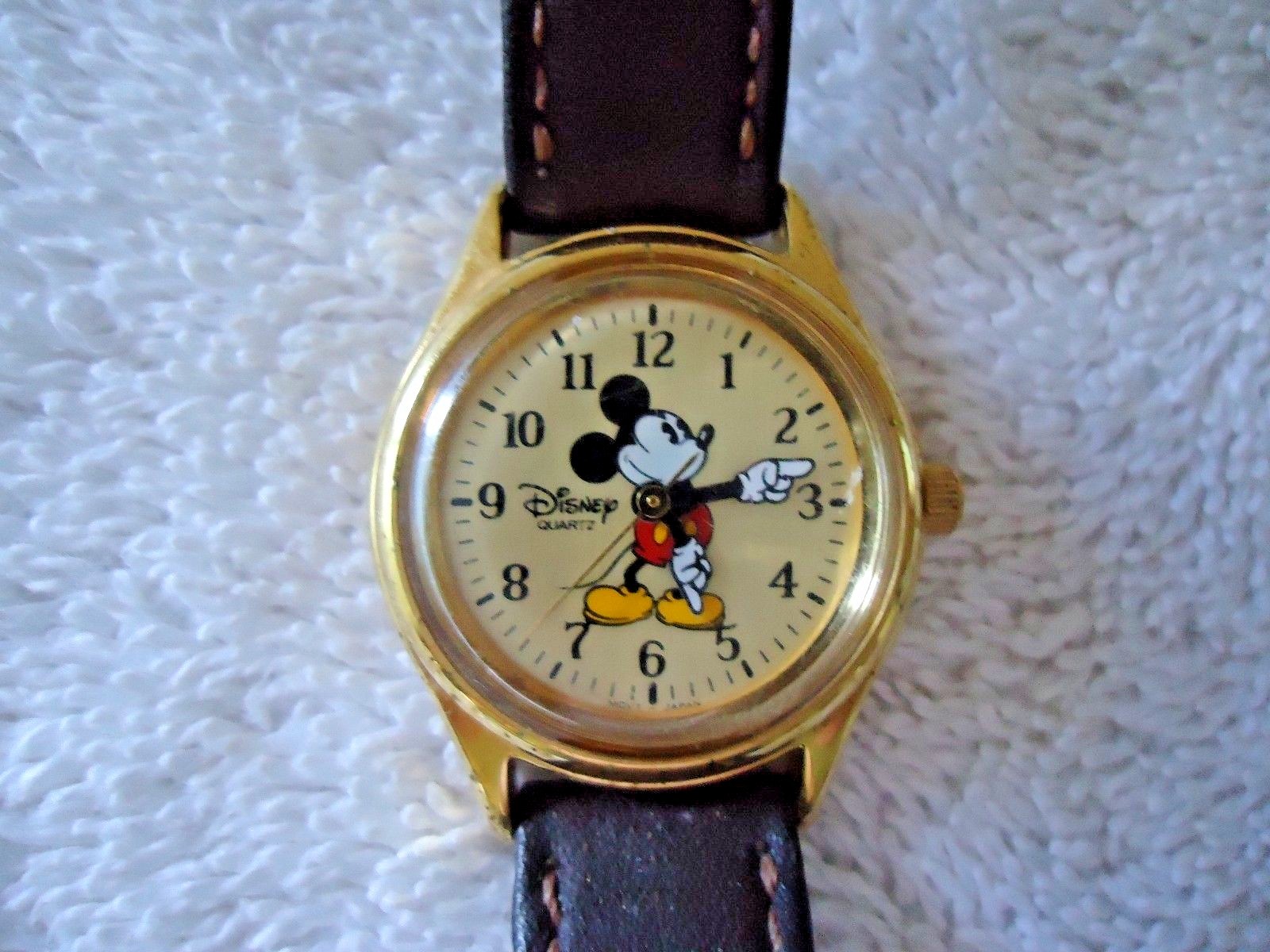 Vintage Disney Quartz Disney Time Works Womens Mickey Mouse Wristwatch