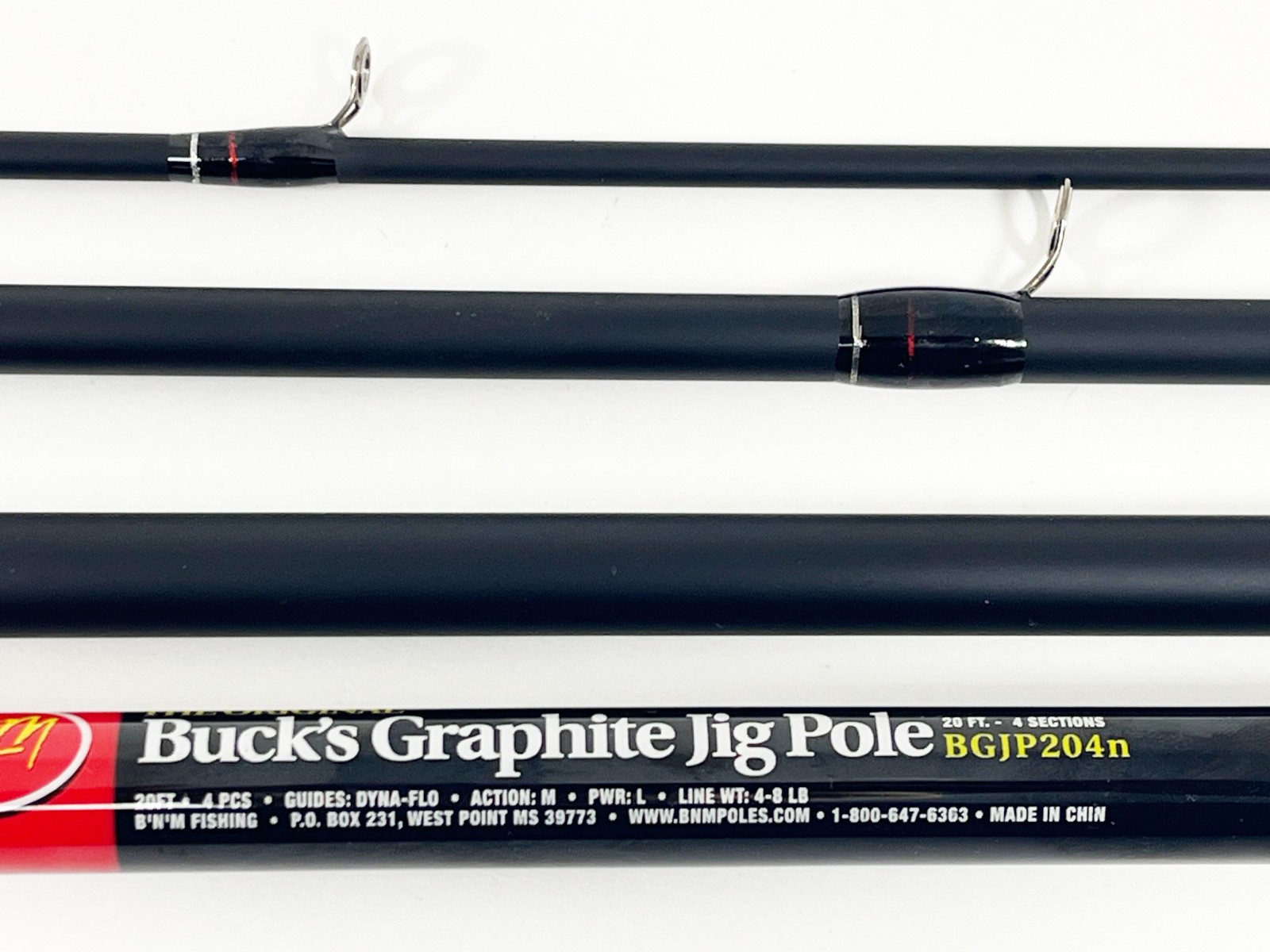 マウンテンボード NBN 20' BnM GRAPHITE JIG POLE, ROD CRAPPIE FISHING POLE 20