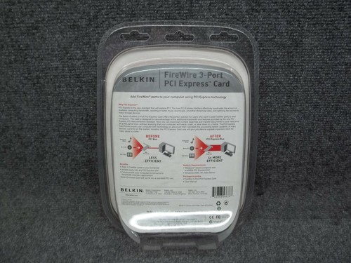 Belkin F5U504 P47168 Internal FireWire 400 3-Port PCI-Express 1x Adapter Card