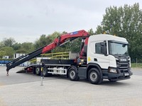 2021 21 Plate Euro 6, Scania P410XT 32t Cheesewedge Body HMF 4020 Crane