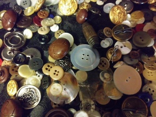 Nice Mixed Lot of over 300 Vintage Buttons Military and More All sizes