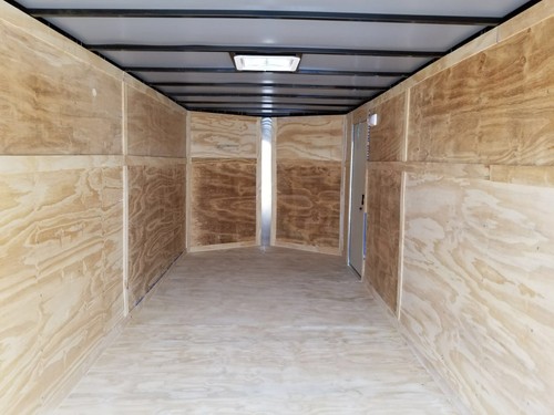 NEW 2019 6x12 6 x 12 V-Nosed Enclosed Cargo Motorcycle Trailer Ramp & Side Door