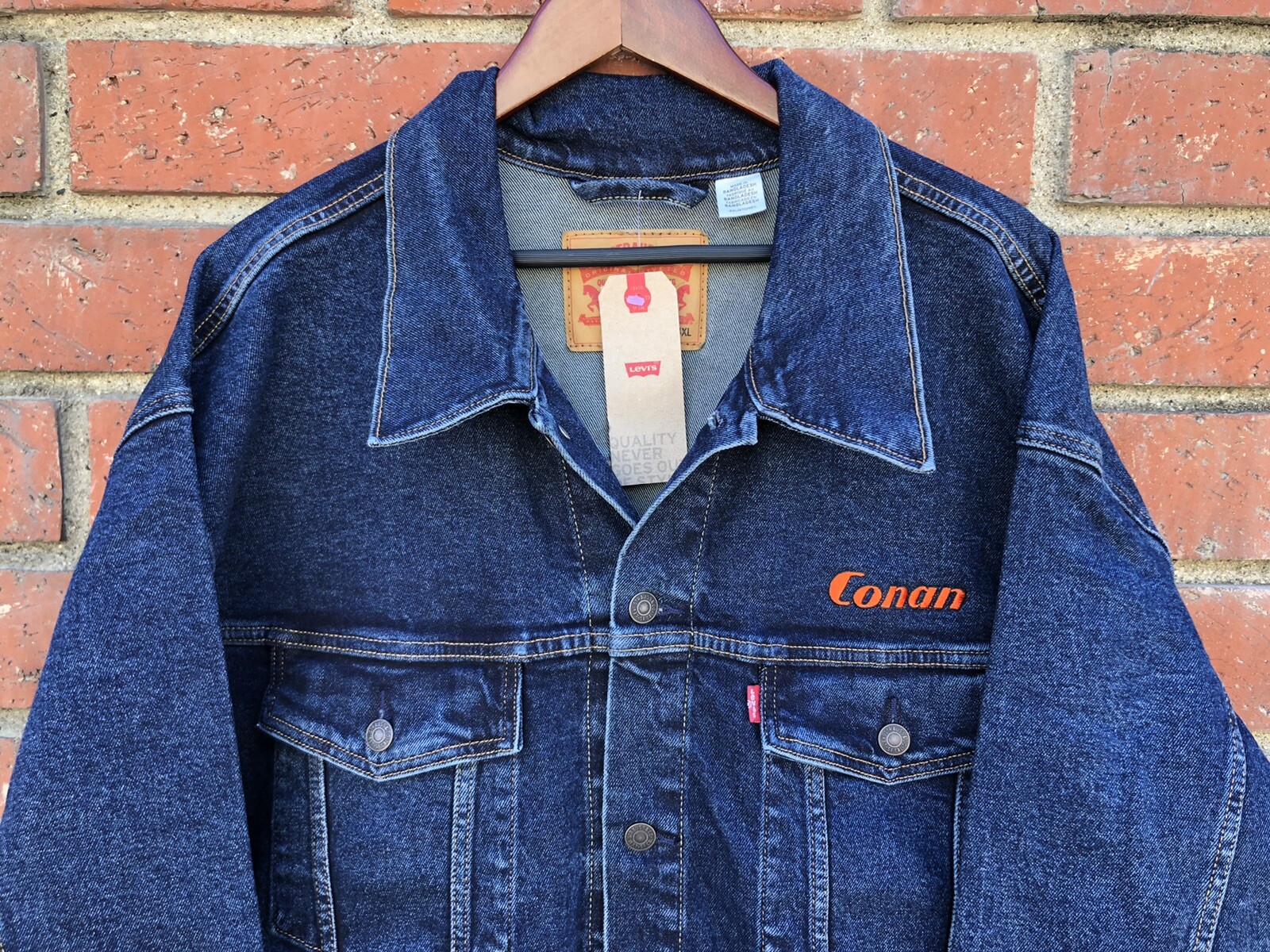Tall Trucker Denim Jacket 4XL Blue Jean 