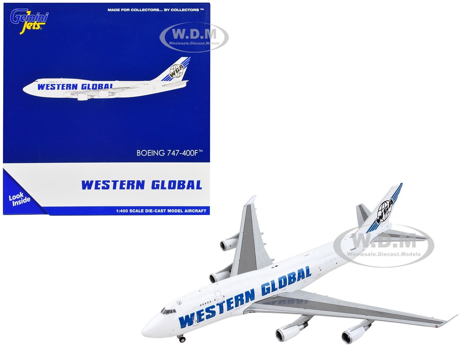 Geminijets 1/400 WESTERN GLOBAL 747−400F Gemini Boeing 747-400F 1:400 Western Global - Who's Who in