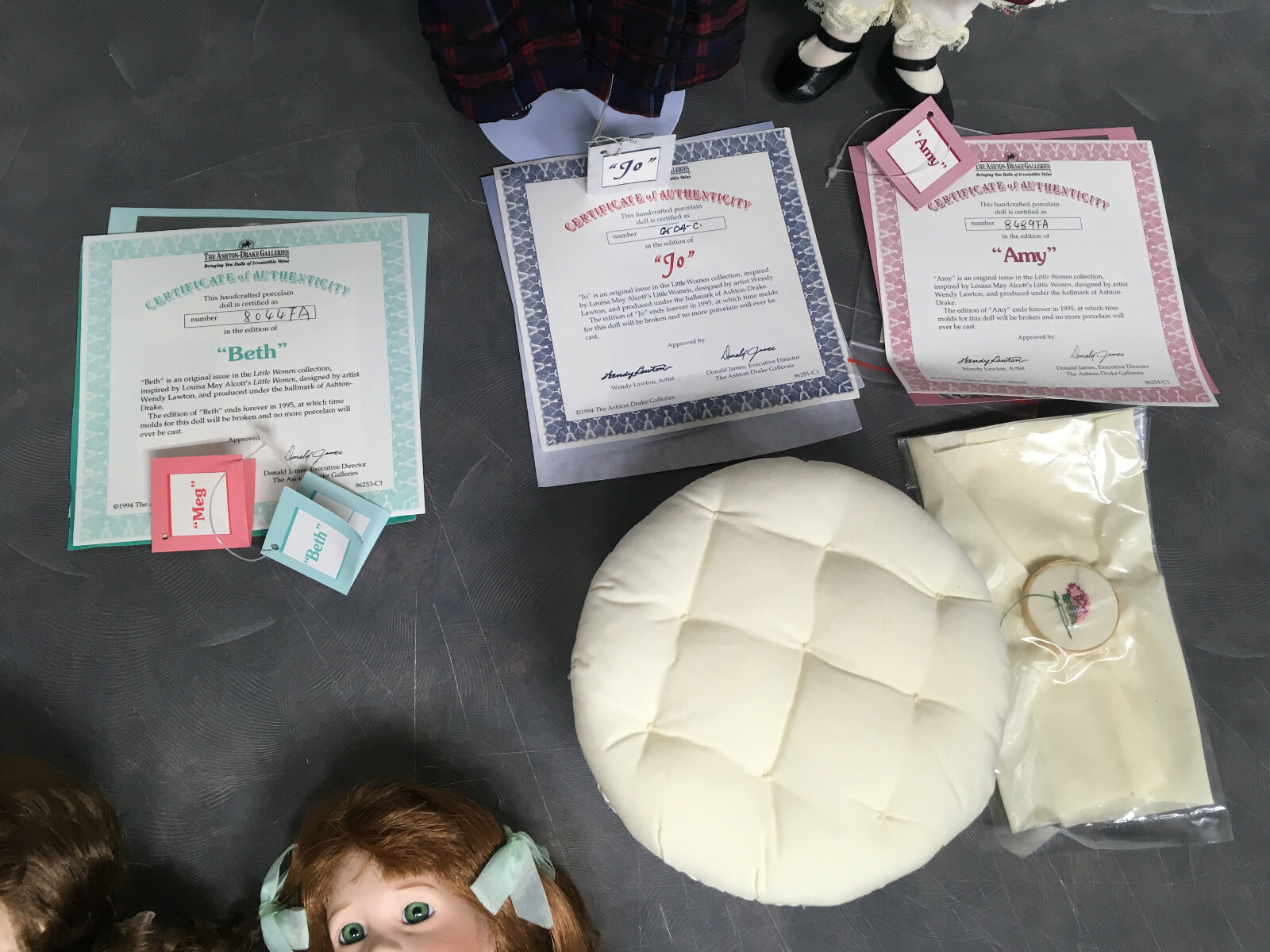 Lot of 4 - Ashton-Drake Galleries Little Women Dolls / Very Nice Shape