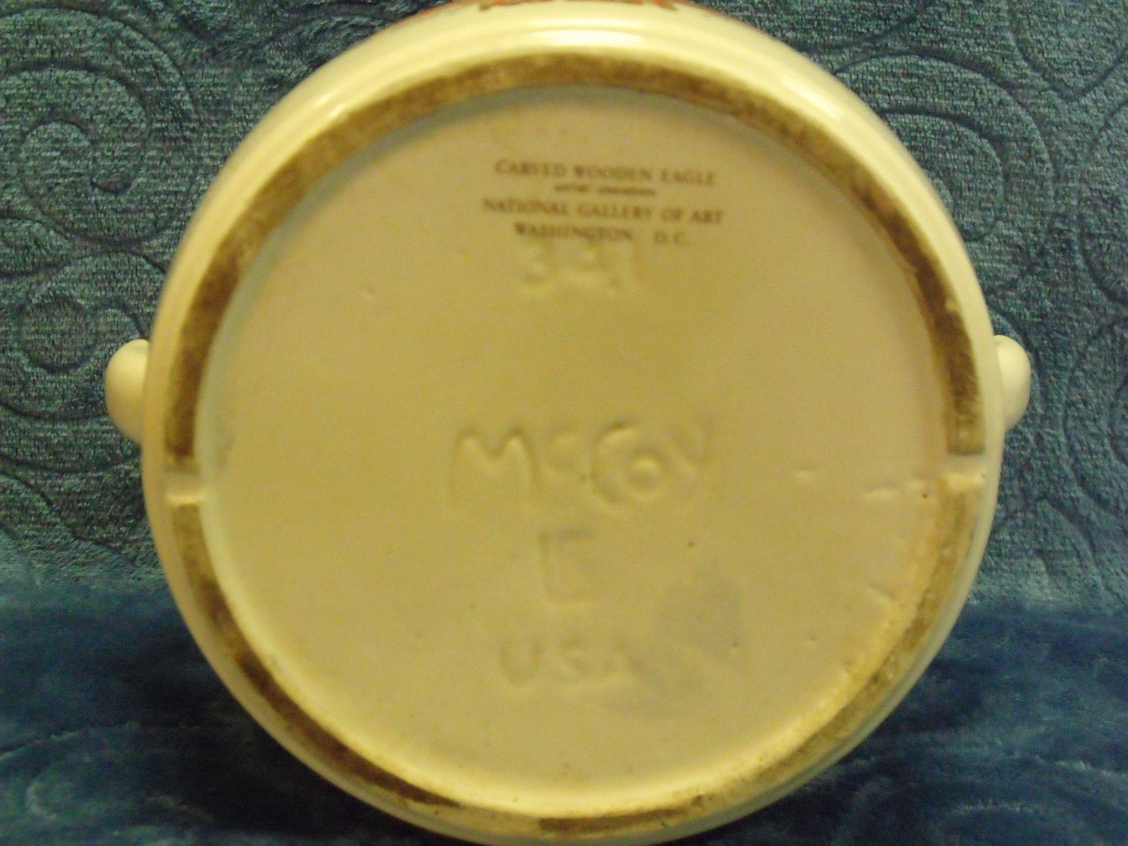 McCoy USA Bean Pot Carved Wooden Eagle for National Gallery of Art~FREE SHIPPING