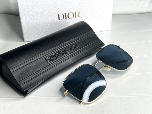 Pre-owned Dior Brand  Sunglasses Stellaire Su Metal Gold/blue Lenses 59-145 Italy