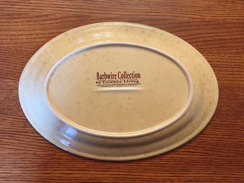 Barbwire Collection Cowboy Living 14” Platter
